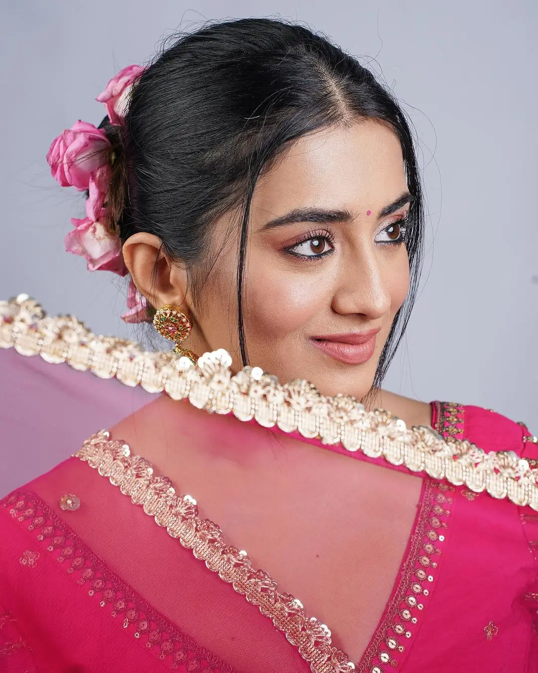 Tollywood Actress Rashi Singh in Pink Lehenga Choli